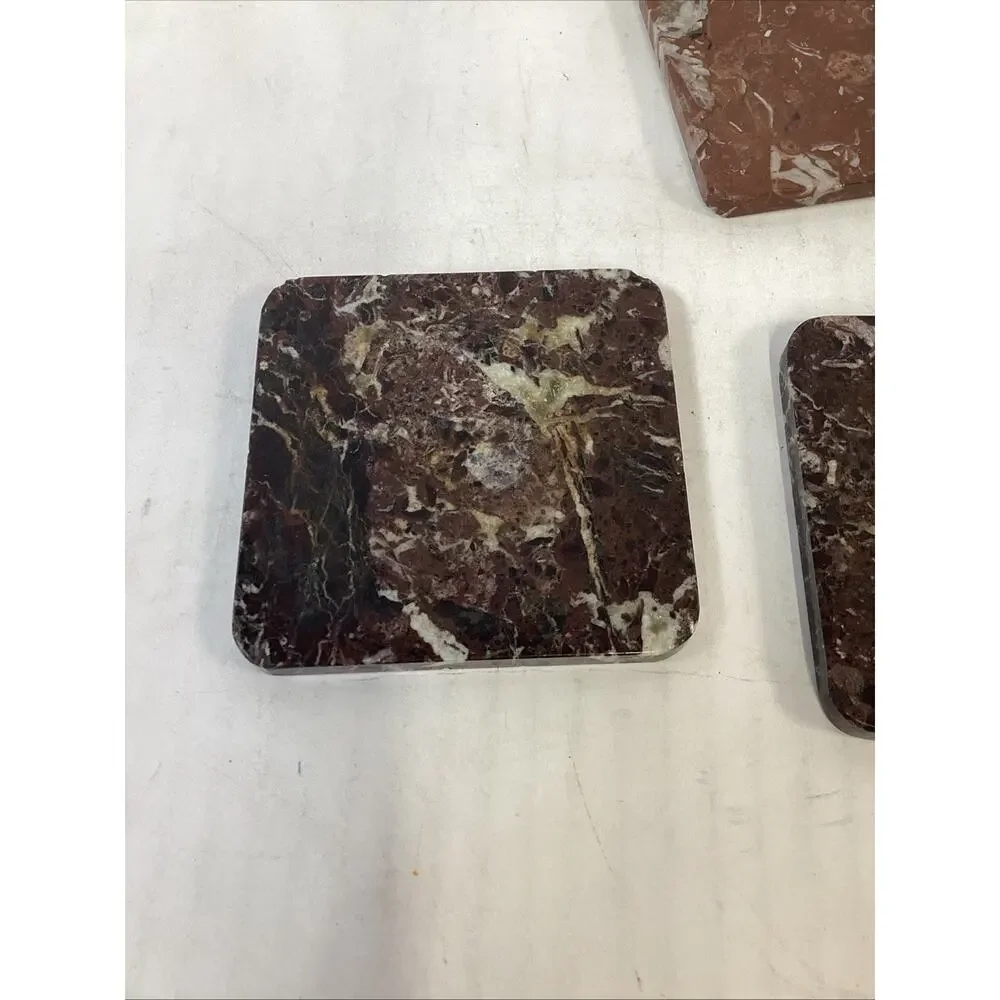 Set Of 3 Vintage Marble Coasters